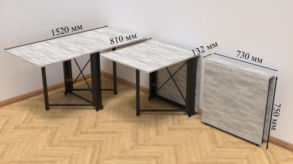 Стол-книжка трансформер Орион-2 ДСП урбан лайт/черный 