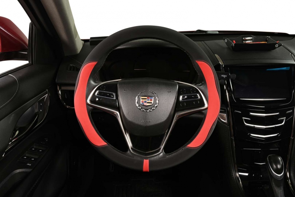 Чехол на руль Auto Assistance GP2108 L (39-41 см) черный с красным