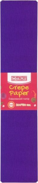 Бумага гофрированная 55% 50x250 см фиолетовый MX61615-12 Maxi