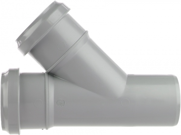 Трійник каналізаційний ValRom ПП d50х50x45°