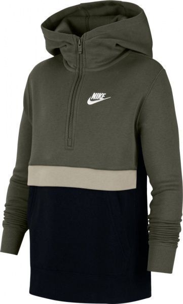 Джемпер Nike B NSW CLUB HZ CQ4297-325 р. M зеленый
