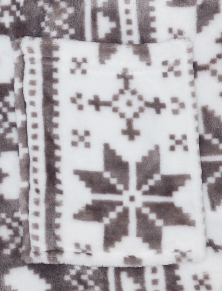 Халат жіночий La Nuit Візерунок р. L білий із коричневим 