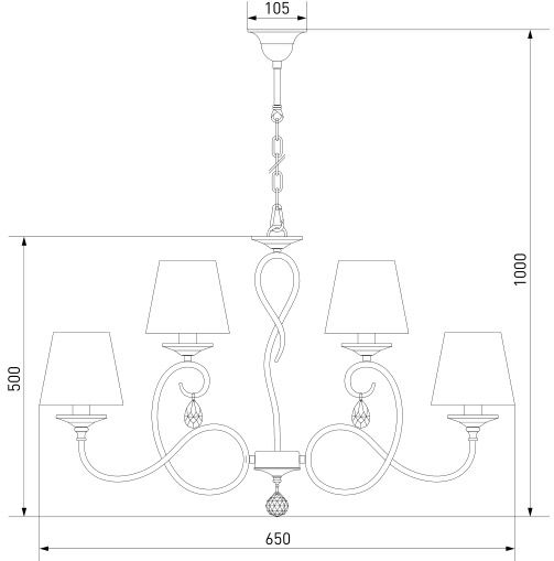 Люстра підвісна Strotskis Fresa 12x40 Вт E14 хром 70068/12 