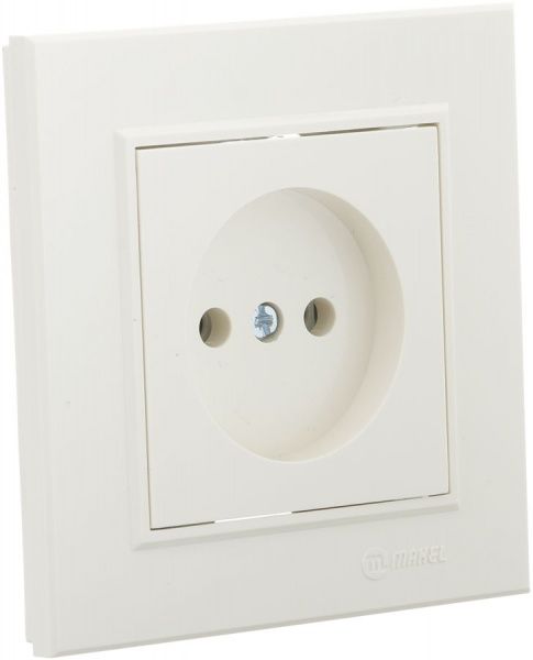 Розетка без заземлення Makel Karea 00 без шторок без кришки слонова кістка