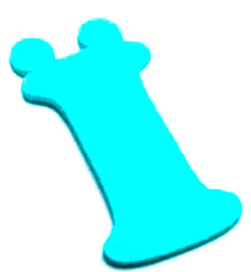 Буква «Ї» из фетра для декорирования бирюзовый 2 мм, 10 см