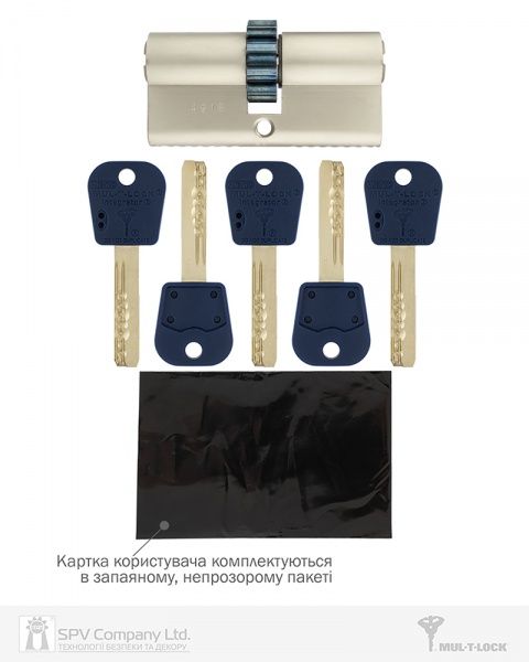 Цилиндр Mul-T-Lock INTEGRATOR 33x43 ключ-ключ 76 мм никель CGW