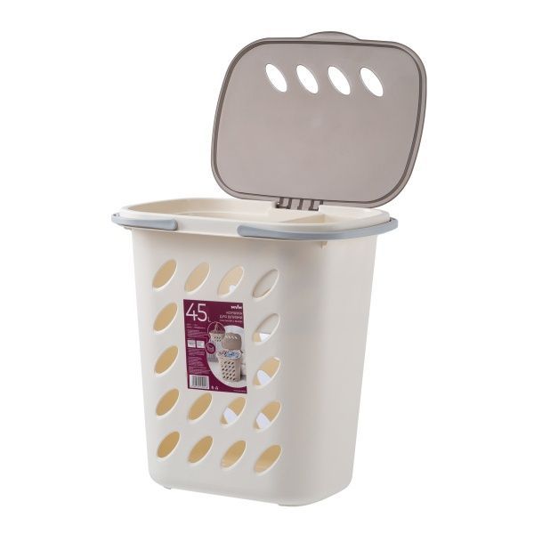 Кошик для білизни MVM FH-06 45L BEIGE 510x490x350 мм