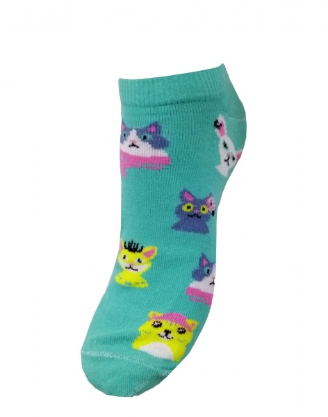 Носки женские Молли Котики р.23 бирюзовый 1 шт.