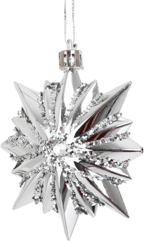 Игрушка на елку Подвеска формовая звезда/сосулька 9/12/13 см в ассортименте 2 шт./уп.