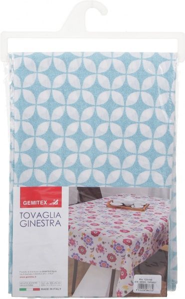 Скатерть Ginestra геометрия 120x160 см голубой Gemitex 