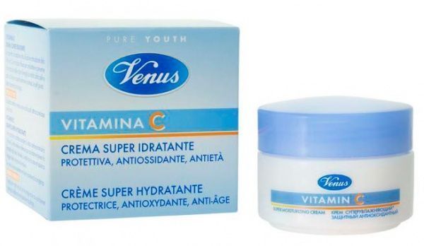 Крем для лица дневной Venus антивозрастной увлажняющий с витамином C 50 мл
