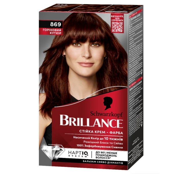 Краска для волос Brillance Baseline 869 Ореховый Кутюр 170 мл