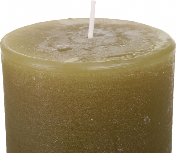 Свеча рустикальная цилиндр 7,5х15 см зеленая Admit