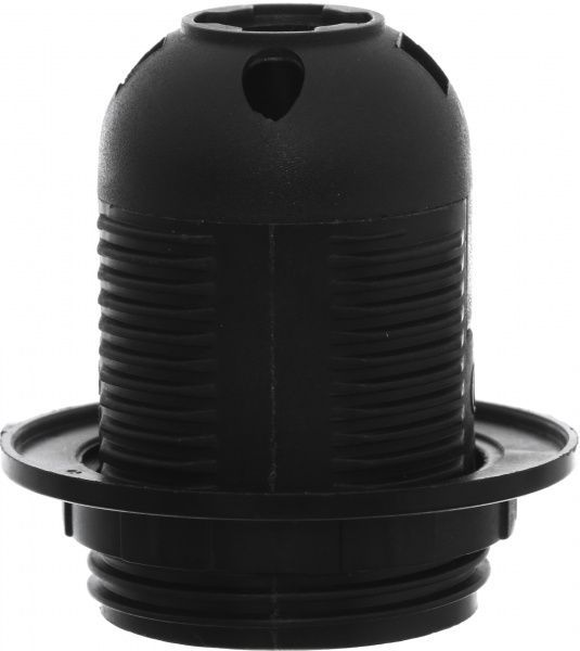 Патрон электрический UP! (Underprice) с гайкой E27 пластик черный Е27, 4А, чорн