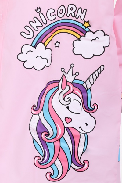 Дождевик для девочки Susino Единорожка р.120 розовый RP211 XL (120-135) 