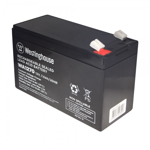 Батарея аккумуляторная для ИБП Westinghouse свинцово-кислотная 12V 7Ah terminal F2 WA1270N-F2