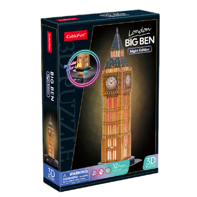 3D-пазл CubicFun БІГ БЕН з LED-підсвіткою L537h