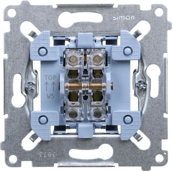 Механизм выключателя двухклавишный Simon 54 без подсветки 10 А 250В SW5M
