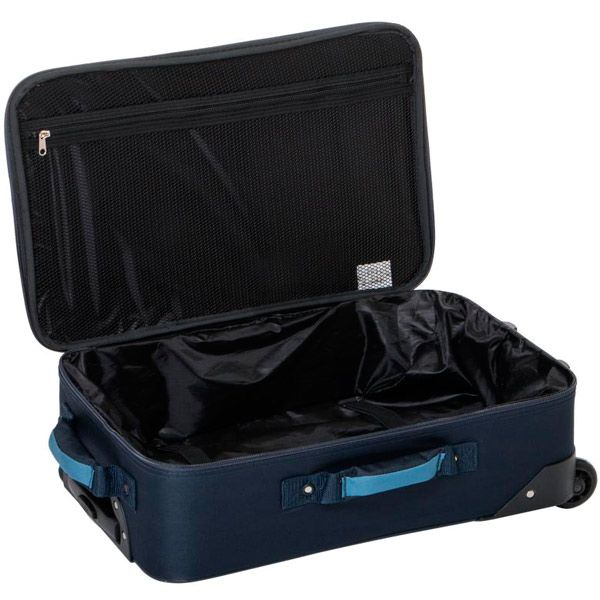 Чемодан Underprice 1021NC синий с голубой полоской 61х40х20 см