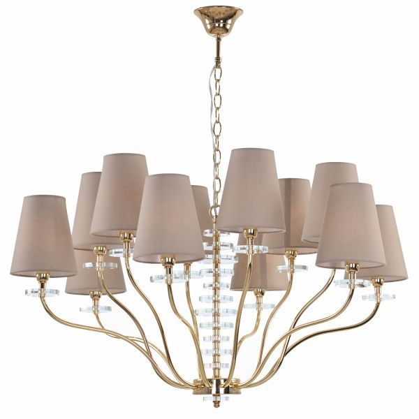 Люстра підвісна Victoria Lighting Dominica/SP12 gold 12x40 Вт E14 золото 