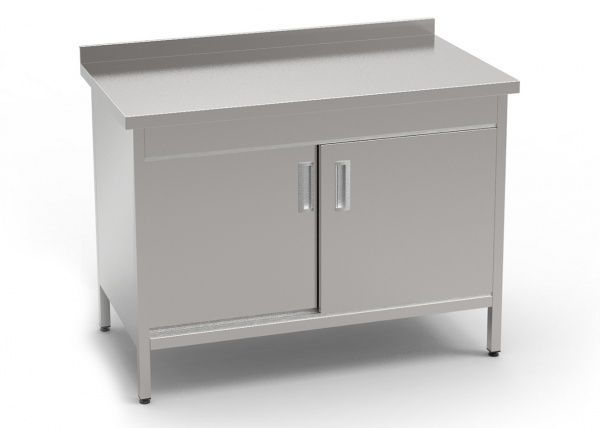 Стол производственный СТВ-2ДК-ЗЯ с полкой 1200x600x850 мм нержавеющая сталь