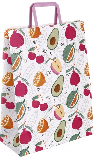 Пакет паперовий 320х150х420 білий з ручками