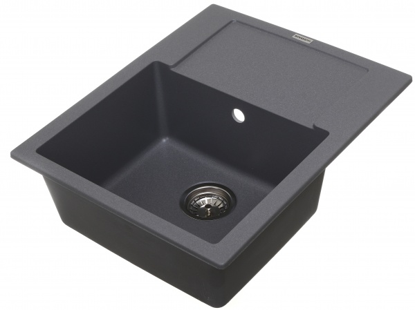 Мийка для кухні ScandiSPA Compact 615 сіра з сифоном 