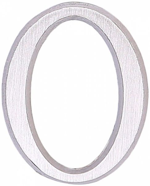 Цифра O латунь нікель 50 мм Larvij LNB5 BLN #0