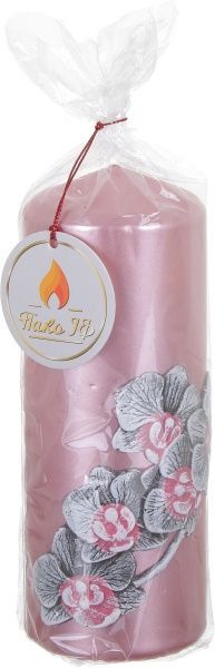 Свеча декоративная Орхидея d=7 см, h=18 см, белая Pako-If