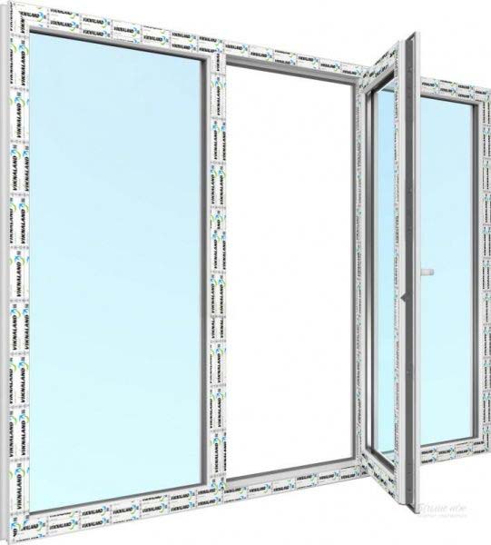 Вікно поворотно-відкидне VIKNALAND В 58 2100x1500 мм праве 