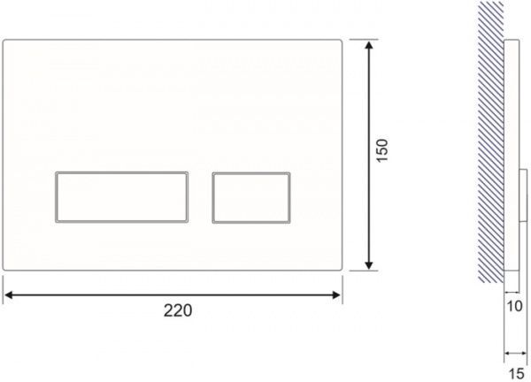 Кнопка смыва Cersanit Movi белая S97-010