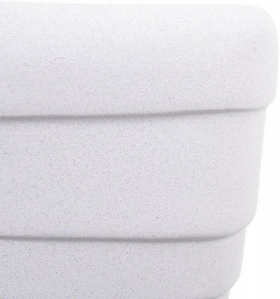 Горшок Ориана-Запорожкерамика Квадрат №3 Волна крошка квадратный 4,5 л белый 