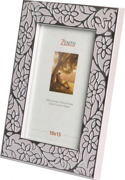 Рамка для фотографії зі склом Velista 30В-7116-6v 10x15 см білий із сріблястим 