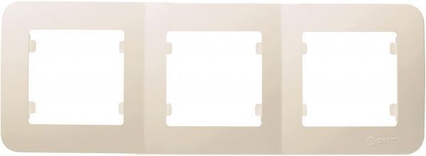 Рамка трехместная Makel Lilium Natural горизонтальная слоновая кость 55213