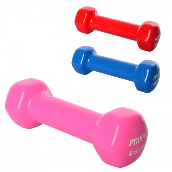 Гантель M 0288 0,5 кг в асортименті 
