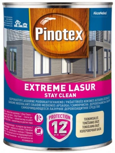 Деревозащитное средство Pinotex extreme lazure stay clean палисандр полумат 1 л
