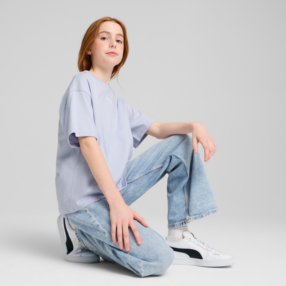 Футболка Puma ESS Boxy Tee G 68513147 р.140 блакитний