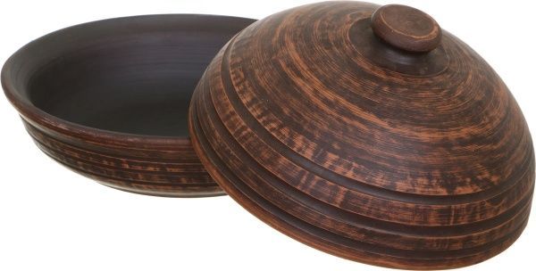 Блинница с крышкой гладкая 23 см дымленая