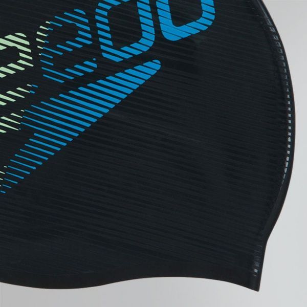 Шапочка для плавания Speedo SLOGAN_PRT_CAP_AU 8-08385C718 one size черный