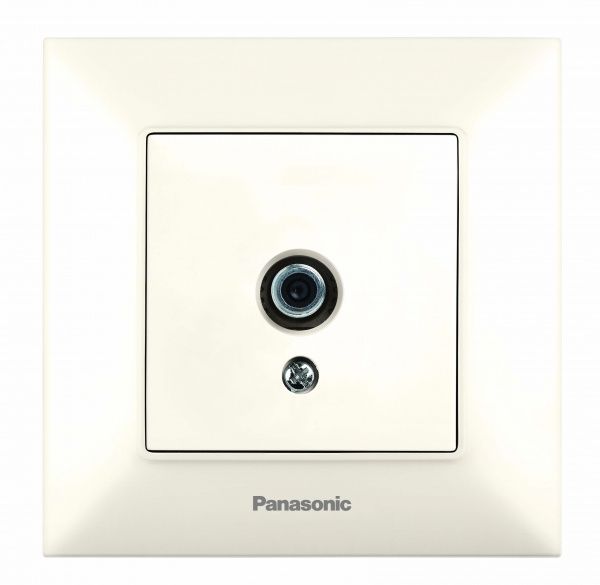 Розетка TV оконечная Panasonic Arkedia Slim кремовый 480200228