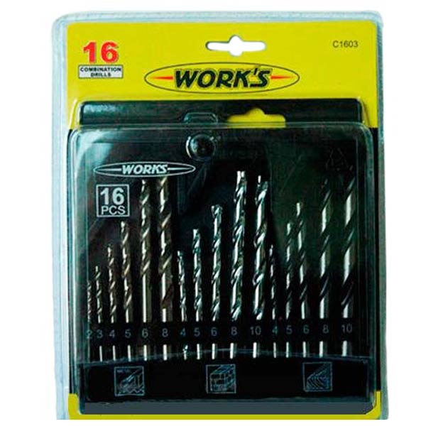 Набор сверл Work's 2-10 мм 16 шт. C1603