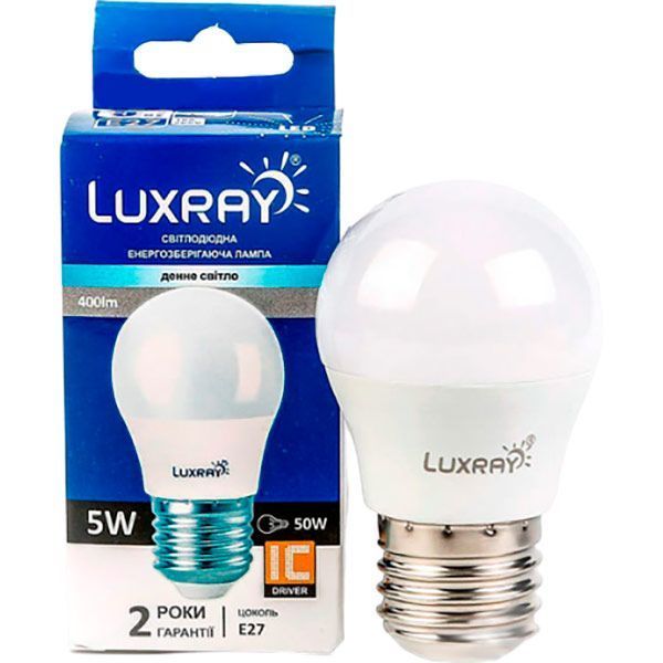 Лампа светодиодная Luxray 5 Вт G45 матовая E27 220 В 4200 К LX442-A45-2705 
