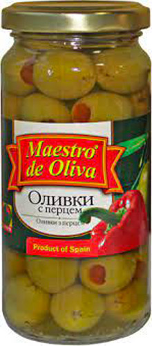 Оливки Maestro De Oliva с начинкой перца 235г (8436024295122)