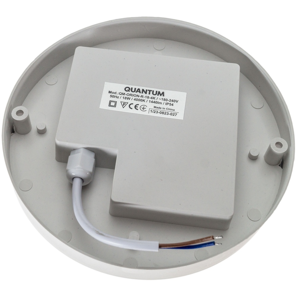 Светильник светодиодный Quantum 18 Вт -20 + 35 К белый QM-Orion-R-18-4К