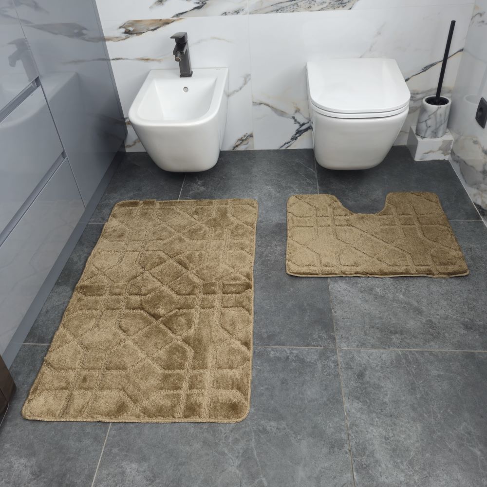 Набор ковриков Dariana Standard 60x100+60x50 бежевый геометрия