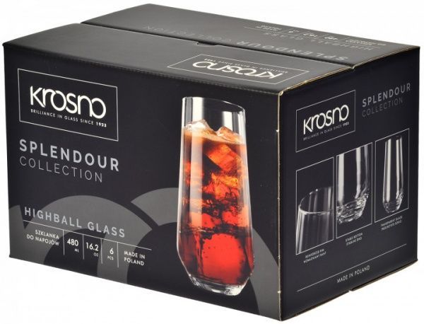 Набір склянок високих Splendour 480 мл 6 шт Krosno
