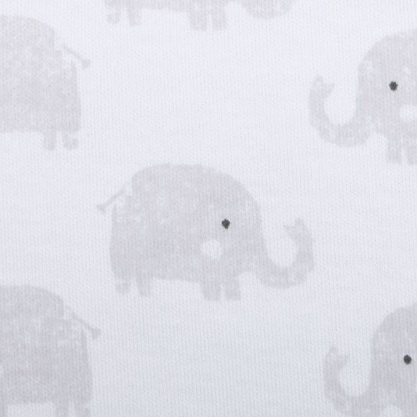Ползунки Фламинго Слоны 68 белый с серым 682-222-17 