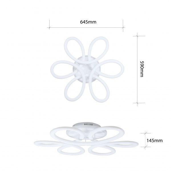 Люстра светодиодная Светкомплект Deco Line ML-2R 650 RGB 142 Вт белый 