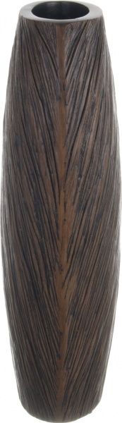 Ваза полирезиновая коричневая Браун 16х10х34 см