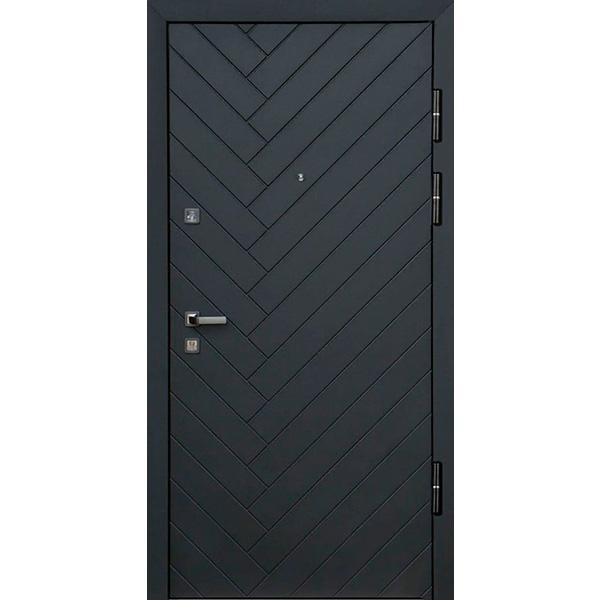 Двері вхідні Булат К-7 159 венге темний 2050x950мм праві